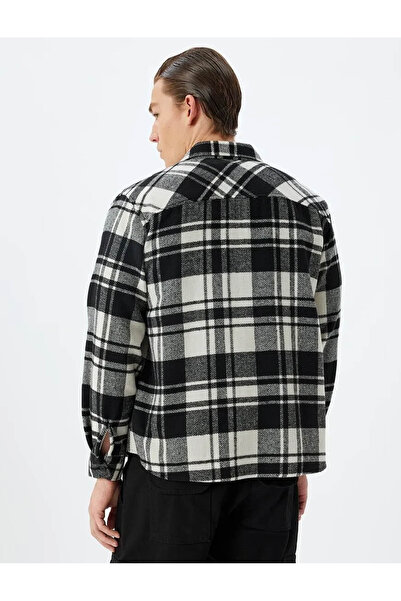 Koton Cămașă neagră pentru bărbați - Model 5wam60021hw