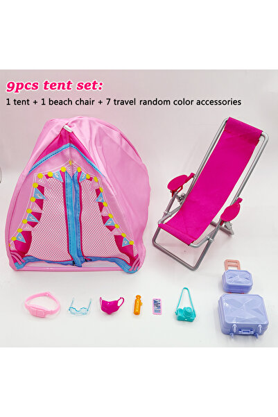 Choice مجموعة كاملة من 9 قطع من خيمة كرسي الشاطئ إكسسوارات السفر بيت اللعب ال...