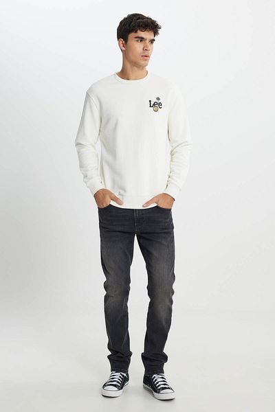 Lee Men's Beige Round Neck Sweatshirt