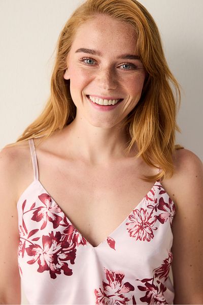 Penti Naya Satin Pink Athlete Pyjama Top