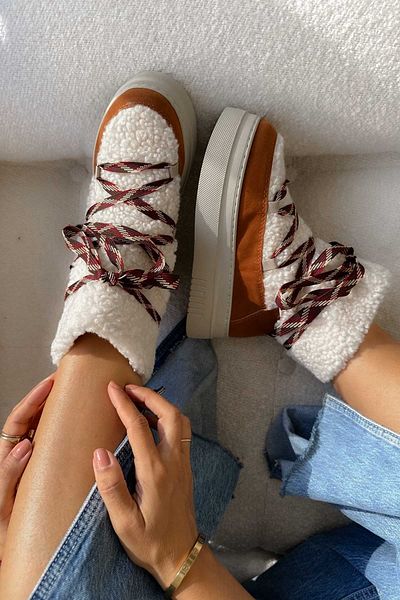 Shoebutik Igloo Tan Furry Χειμερινές Γυναικείες Μπότες