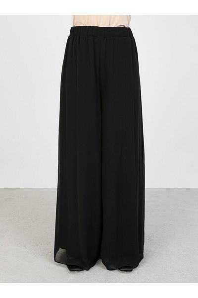 Refka Black Chiffon Trouser Skirt - Full Lined - Refka