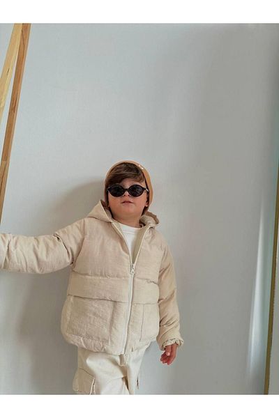 yumikids Beige Color Children's Coat