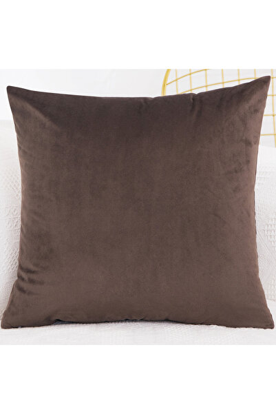 Choice 45x45cm dark coffee Velvet Throw Pillow Cover Decorative Square Cushion Case for Sofa Bedroom 40x40/