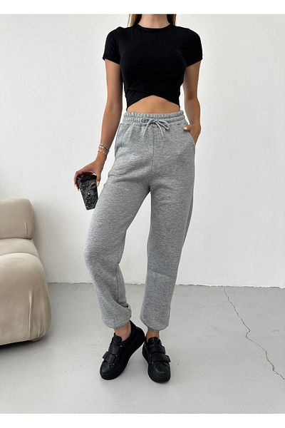 Babelook Ψηλόμεσο Grimelaj Winter Jogger Sweatpants - 3 Thread Raster