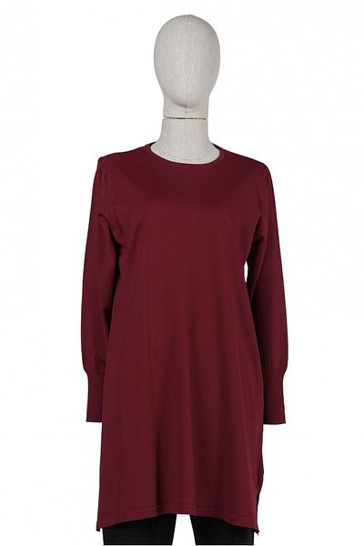 Invee Invee 6911 Claret Red Knitwear Tunic