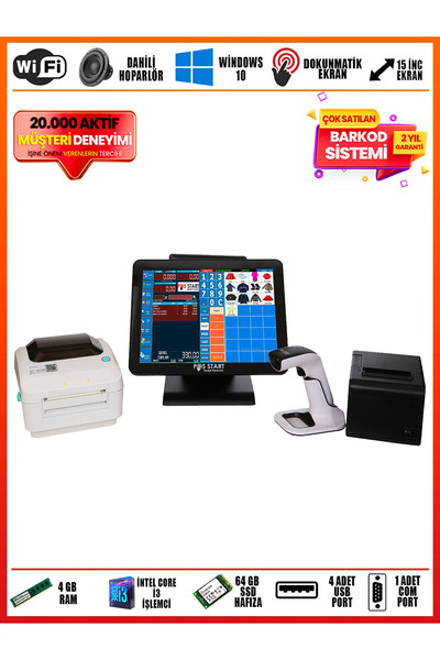 POS START Mağaza, Butik, Ayakkabıcı, Giyim Firmalarına Özel Barkod Sistemi | Kurumsal Set