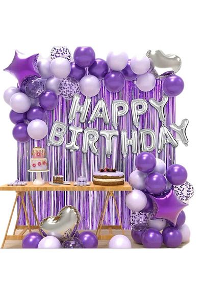 CANSIN Purple Balloon Chain Set