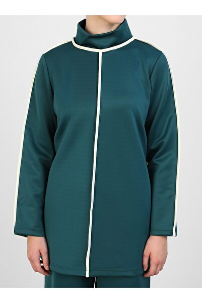 Refka Scuba Piping Detailed Double Tracksuit Set - Emerald Green - Refka