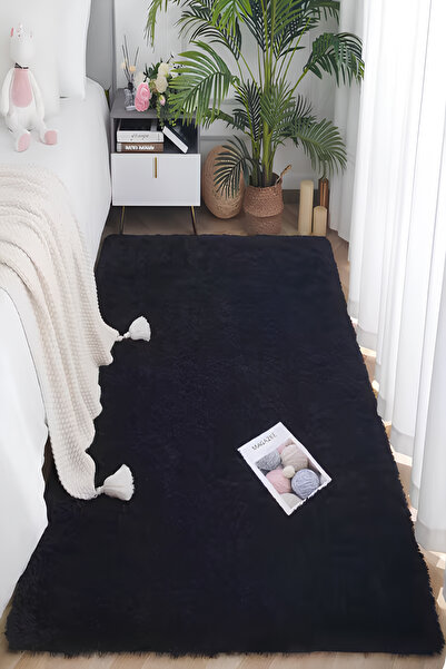 KEVLİNE Pufyy Yumuşak Dokulu Tüylü  Makinede Yıkanabilir Kaymaz Taban Peluş Halı