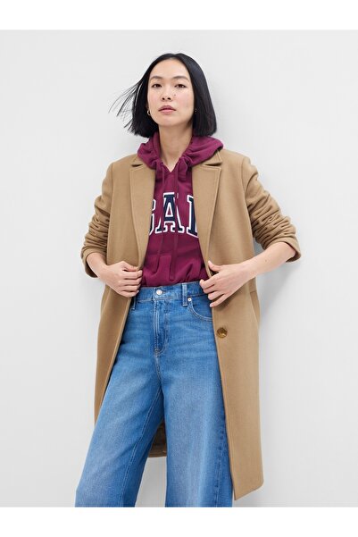 GAP Kadın Açık Kahverengi Uzun Kaban