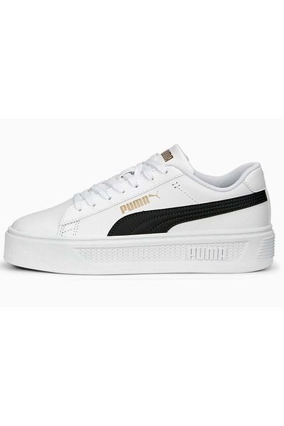 Puma Πλατφόρμα Smash V3 390758 -04 Unisex Αθλητικά Παπούτσια Λευκό-μαύρο