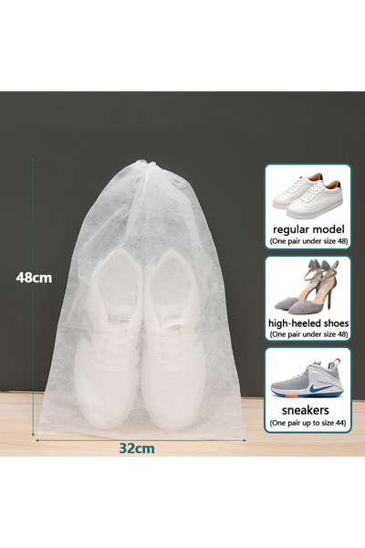 Choice 50 قطعة 32 × 48 سم حقيبة تخزين أحذية محمولة برباط لتخزين الأشياء المتن...