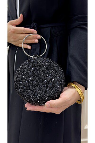 GP GUES POLO Ring Women's Evening Dress Bag with Crystal Stone Hand, Wrist, S...