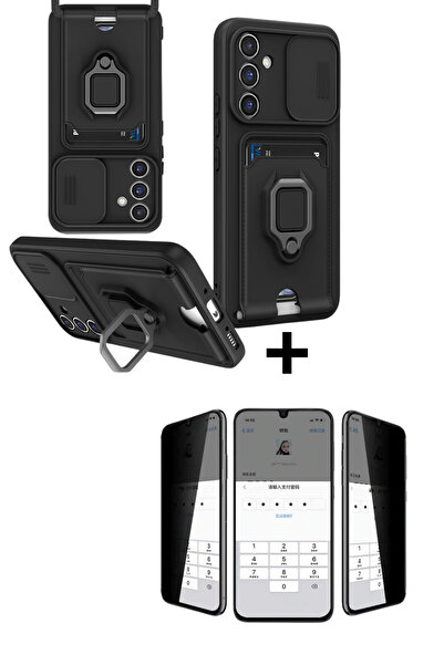 Hatreds Samsung Galaxy S24 Plus Kılıf Askılı Lens Korumalı İpli Çok Fonksiyon...