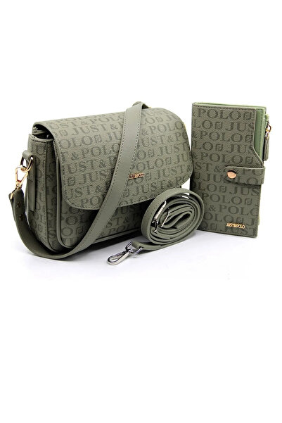 Just Polo Women's Medium Size 3 Compartments Two Straps Shoulder Bag and Wall...