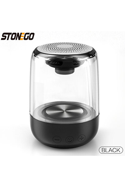 Choice black STOENGO Portable Bluetooth Speakers, Small True Wireless Stereo (TWS) Speaker Transparent Crys