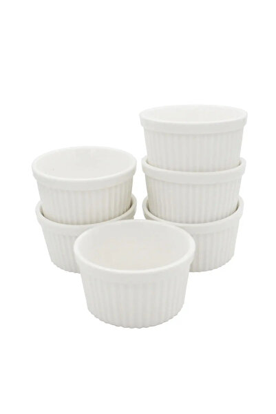 Choice WHITE 4oz/120ml Ceramic Ramekins Porcelain Souffle Cup Pack of 6 Cupcake Baking Molds