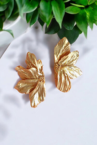 CREATİVESHOP Half Flower Earrings, Flower Earrings, Handmade Earrings, Design...