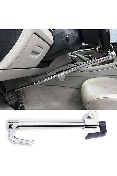 Choice Universal Car Steering Wheel Anti-theft Lock Brake Lock Anti-cut Pedal Lock Steel Clutch Lock Ret...
