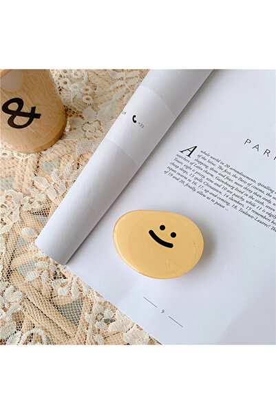 Choice حامل هاتف محمول كوري قابل للطي على شكل دب كرتوني لطيف، مزود بجيب ومقبس...