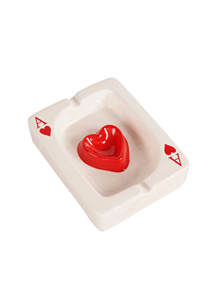 Choice1 منفضة سجائر أوروبية على شكل قلب أحمر، منفضة سجائر خزفية مبتكرة، صيحة ...