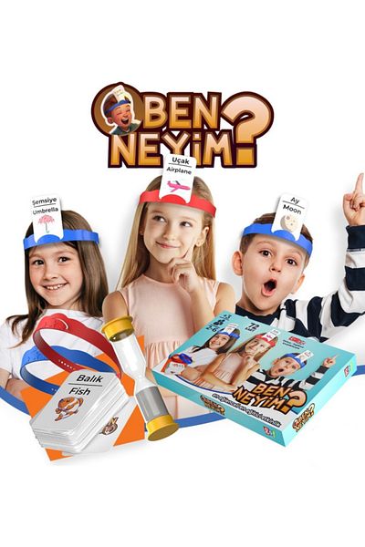 YAFA TOYS من أنا؟ لعبة صندوق المرح للأطفال من العائلة التركية الإنجليزية، لعبة تعليمية من Who Iam