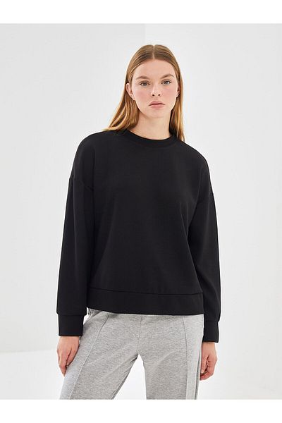 LC Waikiki Γυναικείο φούτερ LCW Crew Neck Απλό Oversize