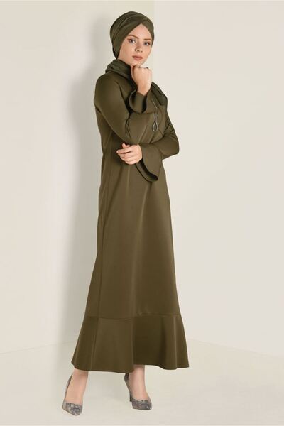 Alvina Mâneci și fustă rochie cu volan 4805