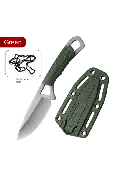 Choice سكين تخييم جديد أخضر عسكري 2026، صغير الحجم، مستقيم، حاد، محمول، بتصميم إبداعي، أداة EDC