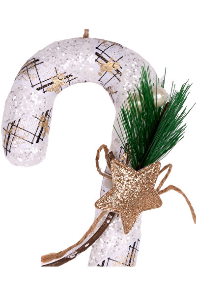 Herdekora Новорічна прикраса - Біла палиця, 9x21 см.