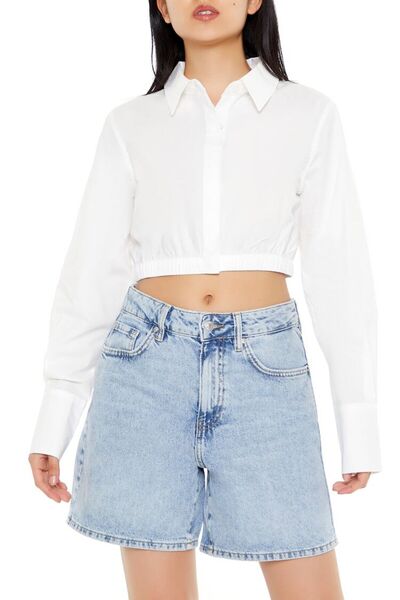 Forever 21 Crop Poplin Gömlek