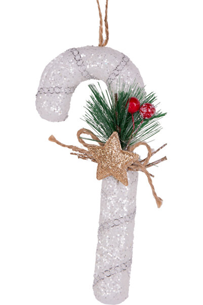 Herdekora Біла прикраса для Нового року - паличка 8x17 см
