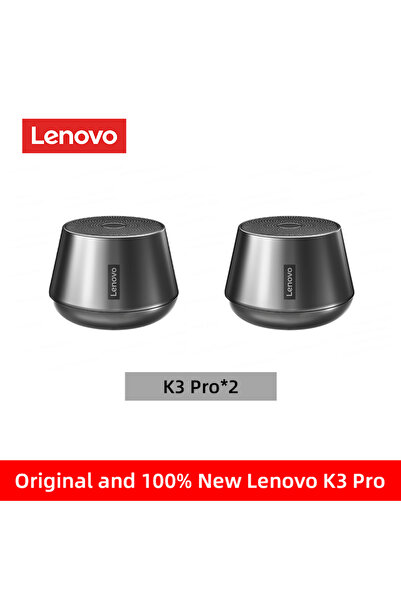 LENOVO Original 2 pcs Lenovo K3 Pro 5.0 Portable Bluetooth Speaker Stereo Surround Wireless Bluetooth Sp...