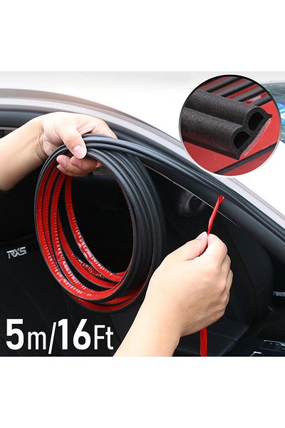 Choice 5 Meters Car Door Seal Strips Sticker B Shape Weatherstrip Rubber Seals Sound Insulation Trunk Ho...