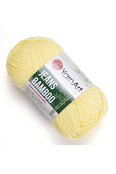 Yarnart Yarn Art Jeans Bamboo El Örgü İpi, κίτρινο-104