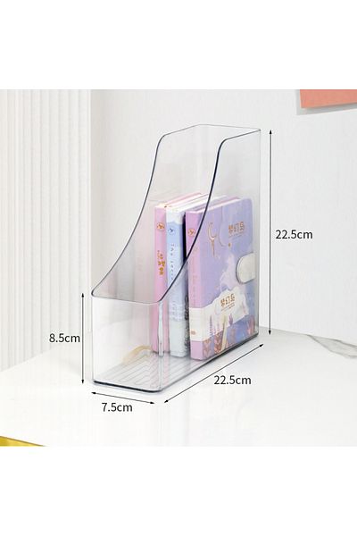 Choice 1pcs A4 Acrylic Vertical Stationery Shelf Transparent Pet Desktop File Storage Box Book Artifact Des
