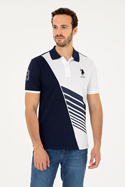 U.S. Polo Assn. Men's Navy Blue T-Shirt - 50281943 -Vr033 Model