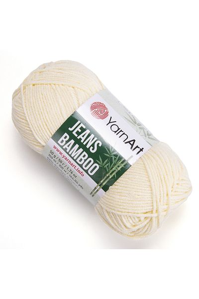 Yarnart Yarn Art Jeans Bamboo Πλέξη Υλικό, κρέμα-103
