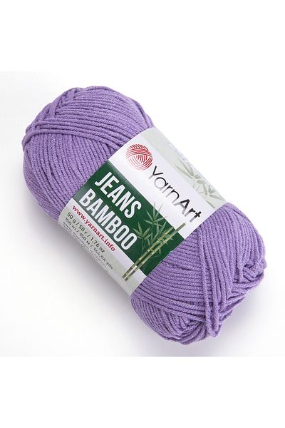 Yarnart Yarn Art Jeans Bamboo Πλέξιμο Νήμα, μωβ-116