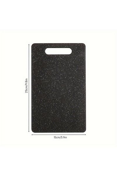 Choice 1PC S black 1PC Double sided imitation marble textured PP plastic kitchen cutting board with handle
