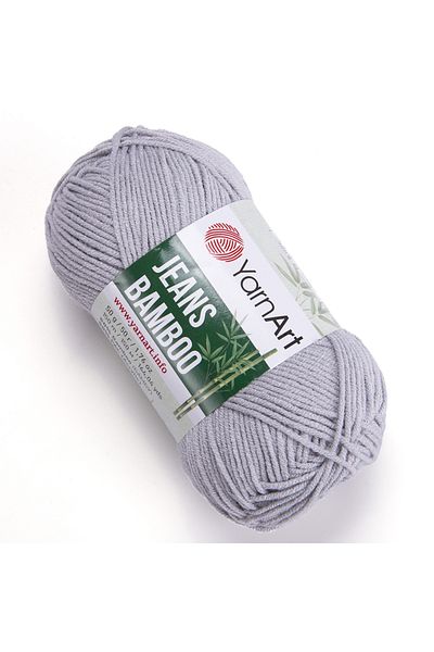 Yarnart Yarn Art Jeans - Μπαμπού πλεκτό νήμα, ανοιχτό γκρι-127