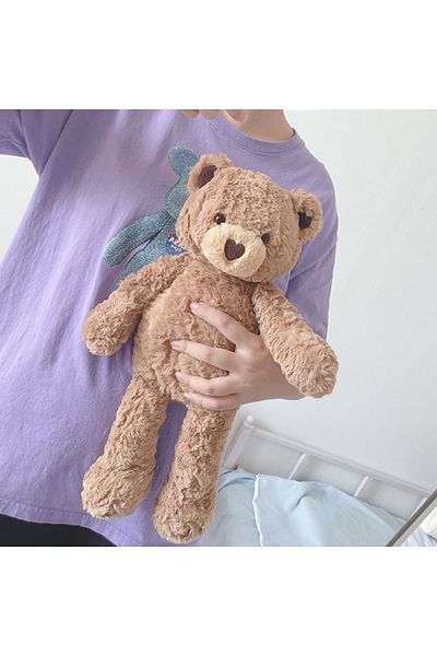 Choice 40cm Light brown Cute Curly love Teddy Bear Plush Toy Hug Bear Dolls Children Birthday Gift Pillow T