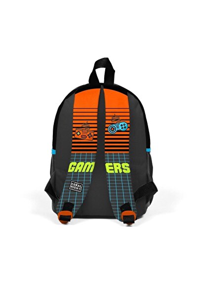 Coral High Rucsac Little Nest Gri Portocaliu Gamer Model Două Compartimente 23546