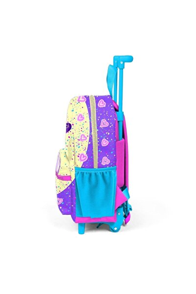 Coral High Minik Yuva Çekçekli Sırt Çantası Mor Pembe Anime Kız Desenli Iki Bölmeli 24035
