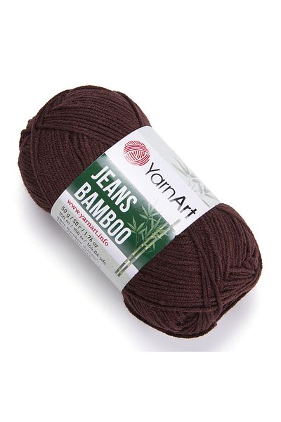 Yarnart Yarn Art Jeans Bamboo Πλέξη Χεριών Νήμα, καφέ-134