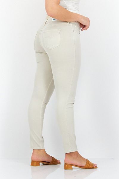 Replay Women Skinny Fit Embroidered Stretchable Jeans, Ivory