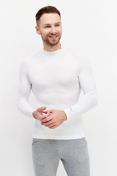 Puma Men Sport Fit Long Sleeve Training T-shirt, White