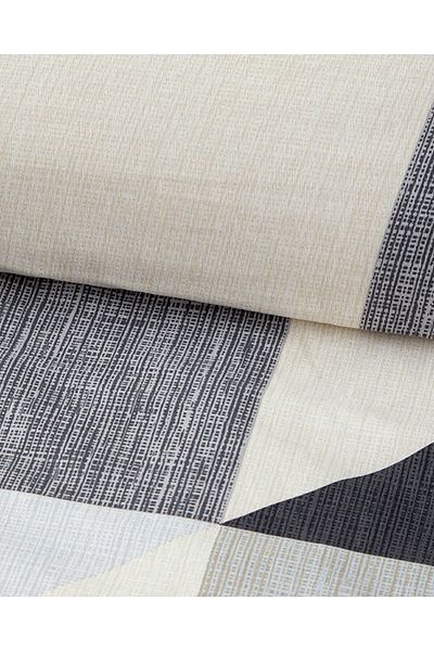 English Home Σετ Παπλωματοθήκη Μονή Triad Easy-Iron 160x220 cm Γκρι - Μπεζ