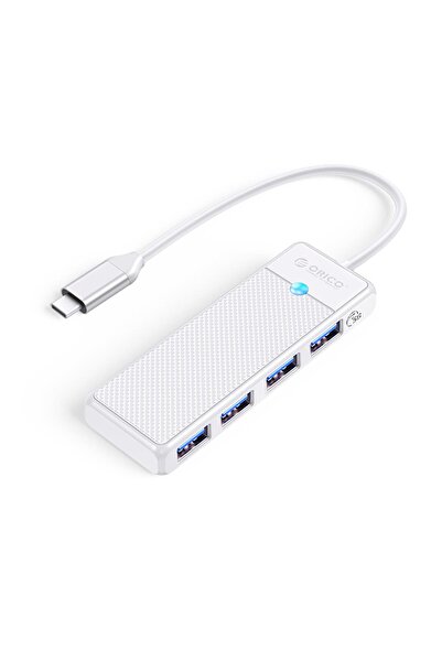 Orico 4 Portlu Type-c To Usb 3.0 Yüksek Hızlı 5gbps Hub Çoklayıcı Beyaz